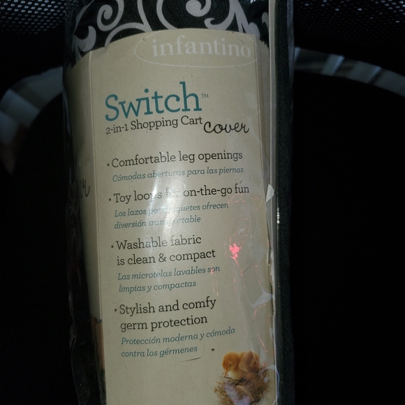 Black and white 2 in 1 shopping cart cover - Picture 4 of 7